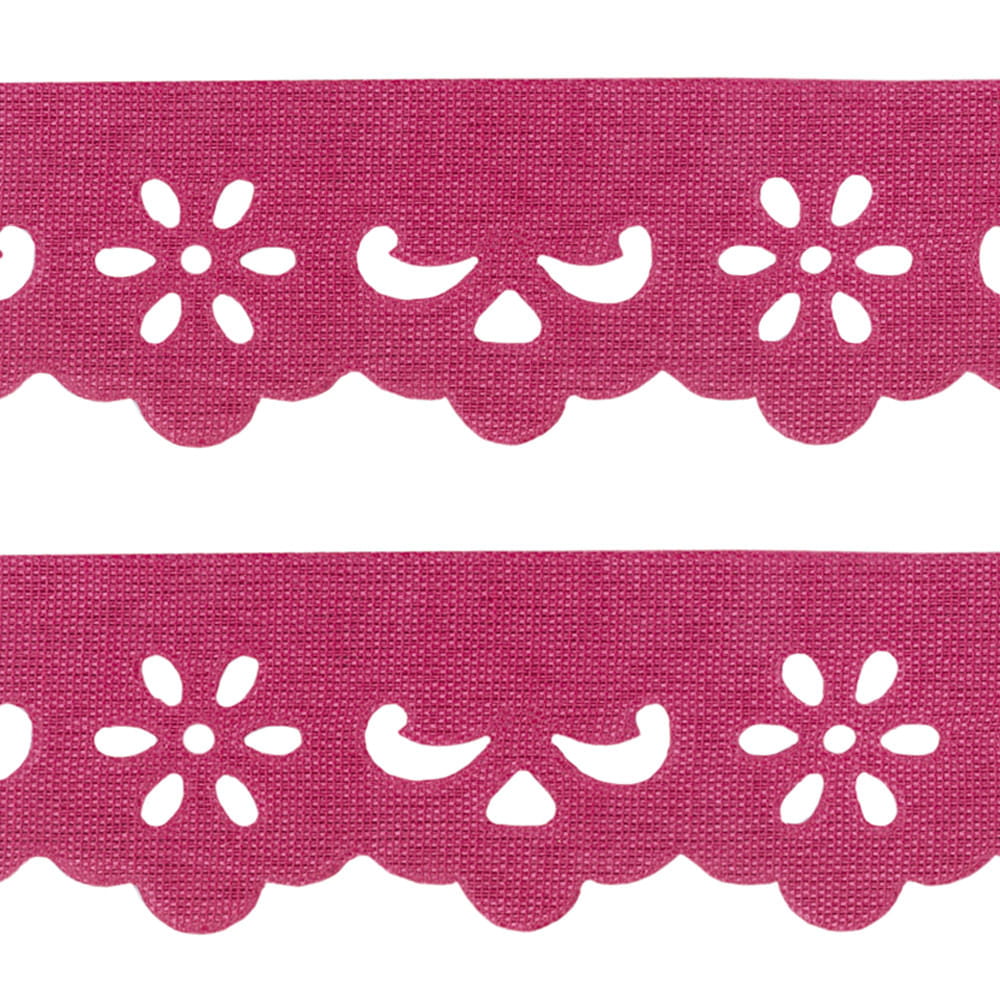Bordado Lasy Marilda - Pink - Mod.03 - 3,4cm - Pacote com 10 Metros