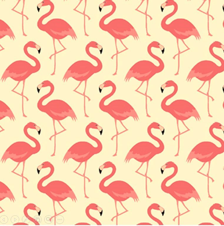 Tecido Tricoline Flamingo - Fundo Creme - Coleção Flamingo 