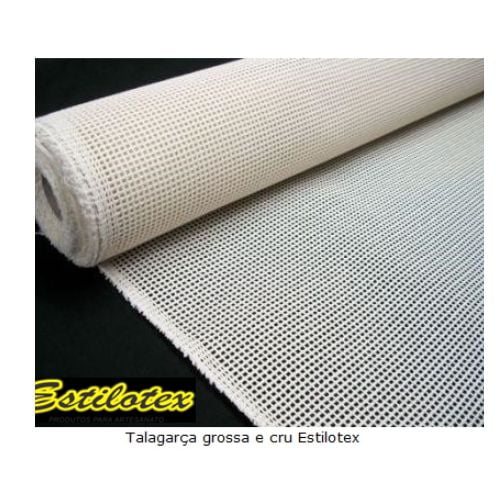 Tela Talagarça Grossa Para Bordados e Artesanatos Cor Cru - Metro