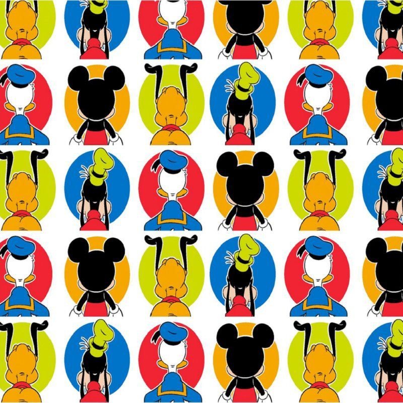Tecido Tricoline do Mickey e Amigos - Coleção Disney