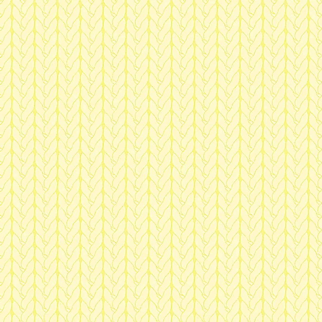 Tecido Tricoline Tricô Básico Amarelo - Coleção Baby Basics