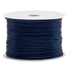 Cordão de Cetim Aquarela - Azul Marinho - 1mm - Pacote com 5 metros