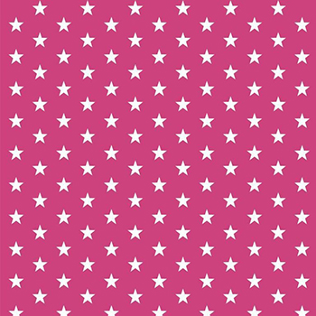 Tecido Tricoline  Estampa Mini Estrela Branca - Fundo Rosa Pink