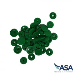 Botão de Pressão Plástico Ritas - Verde Bandeira - 12mm - Pacote com 10 unidades