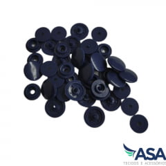Botão de Pressão Plástico Ritas - Azul Marinho - 12mm - Pacote com 10 unidades 