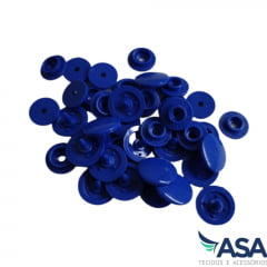 Botão de Pressão Plástico Ritas - Azul Royal - 12mm - Pacote com 10 unidades 