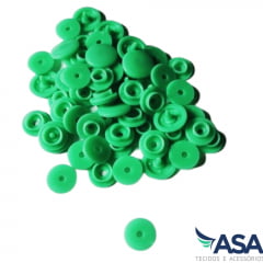 Botão de Pressão Plástico Ritas - Verde Maçã - 12mm - Pacote com 10 unidades 
