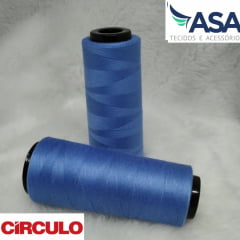 Cone de Linha Costura Reta Azul Turquesa - Cor 284 - Fio 120 - Poliéster 