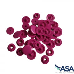 Botão de Pressão Plástico Ritas - Rosa Choque - 12mm - Pacote com 10 unidades 
