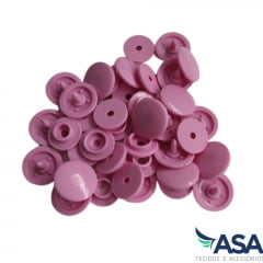 Botão de Pressão Plástico Ritas - Rosa Flamingo - 12mm - Pacote com 10 unidades 