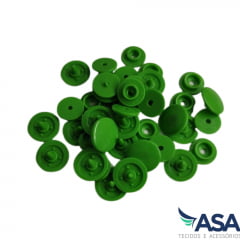 Botão de Pressão Plástico Ritas - Verde Alface - 12mm - Pacote com 10 unidades 