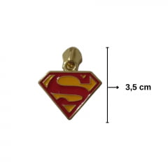 Cursor com Pingente Colorido N° 5 - Superman  - Dourado