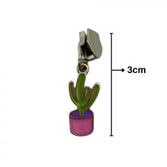 Cursor com Pingente Colorido N° 5 -  Cactus - Rosa