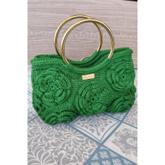 Alça de Bolsa Metal Redonda Banho Verniz para Bolsa de Crochê