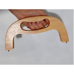 Fecho em Madeira Com Detalhe Metalizado e Parafusos Fecho da Vovó 21 Cm - Und-BSMT21 Natural