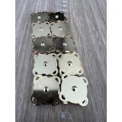 10 und Botão Imantado de Costura Bolsa de Crochê