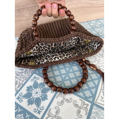 10 und Botão Imantado de Costura Bolsa de Crochê