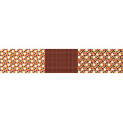 Tecido Tricoline Digital Barrado Morango e Chocolate - Coleção Meia Tigela