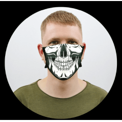 Tecido Tricoline para Máscara de Caveira - Preço de 60 cm X 150 cm
