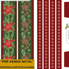Tecido Tricoline Digital Painel Avental - Coleção Natal - Preço de 65cm x 150cm