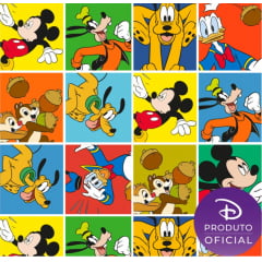 Tecido Tricoline Digital Quadrinhos Multicolor Mickey and Friends - Coleção Disney Digital  